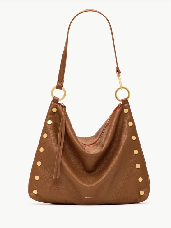 Hammitt Handbags - Hammitt Mahogany Pebble/Brushed Gold Large Kyle Hoho Bag